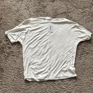 Off the shoulder cream blouse